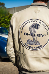 Men's Carroll Shelby "Dallas" Ecru Leather Jacket